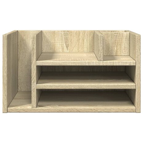 Bureau organiser 44,5x24x25 cm bewerkt hout sonoma eikenkleurig 4