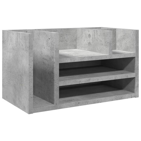 Bureau organiser 44,5x24x25 cm bewerkt hout betongrijs 2