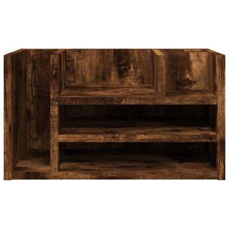 Bureau organiser 44,5x24x25 cm bewerkt hout gerookt eikenkleur 4
