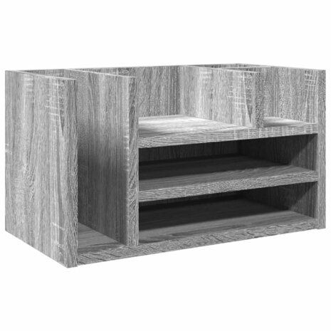 Bureau organiser 44,5x24x25 cm bewerkt hout grijs sonoma eiken 2