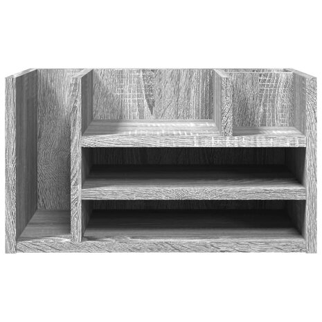 Bureau organiser 44,5x24x25 cm bewerkt hout grijs sonoma eiken 4