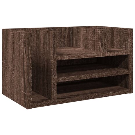 Bureau organiser 44,5x24x25 cm bewerkt hout bruin eikenkleur 2