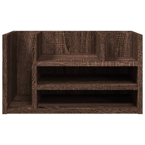 Bureau organiser 44,5x24x25 cm bewerkt hout bruin eikenkleur 4