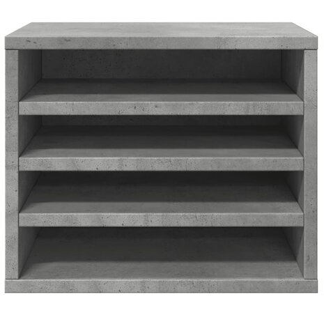 Bureau organiser 36x26x29,5 cm bewerkt hout betongrijs 4