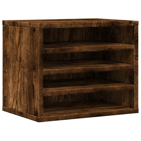 Bureau organiser 36x26x29,5 cm bewerkt hout gerookt eikenkleur 2