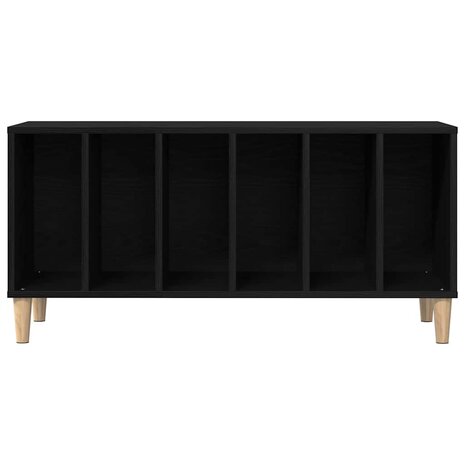 Platenkast met plank Zwart eiken 100 x 38 x 48 cm Bewerkt hout 6