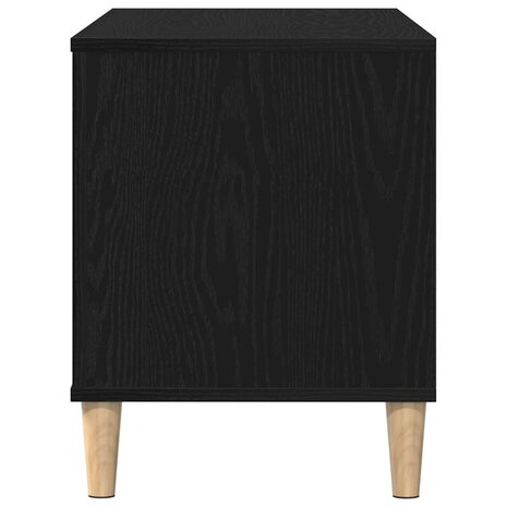 Platenkast met plank Zwart eiken 100 x 38 x 48 cm Bewerkt hout 7