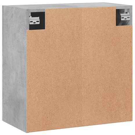 Wandkast 60x31x60 cm bewerkt hout betongrijs 8