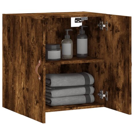 Wandkast 60x31x60 cm bewerkt hout gerookt eikenkleurig 4