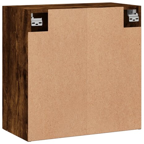 Wandkast 60x31x60 cm bewerkt hout gerookt eikenkleurig 8