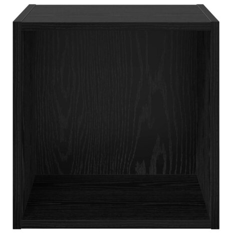 Wandkast met plank Zwart eiken 37 x 37 x 37 cm Bewerkt hout 6