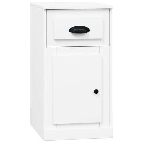 Bijzetkast met lade 40x50x75 cm bewerkt hout wit 2