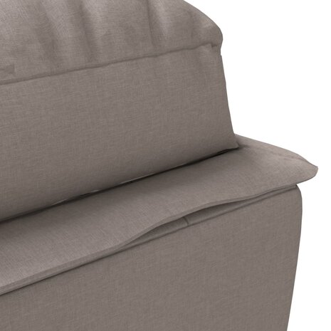 Chaise longue met kussens stof taupe 8