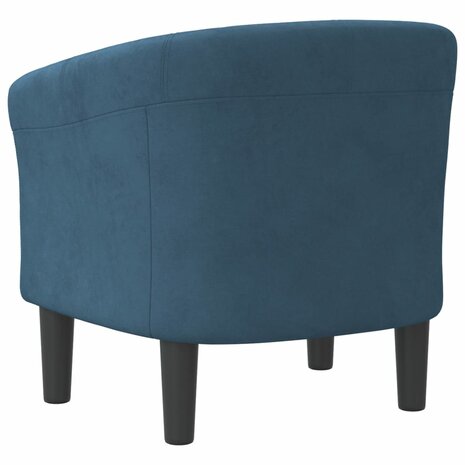 Kuipstoel fluweel donkerblauw 5