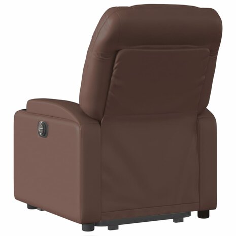 Sta-op-fauteuil verstelbaar kunstleer bruin 5