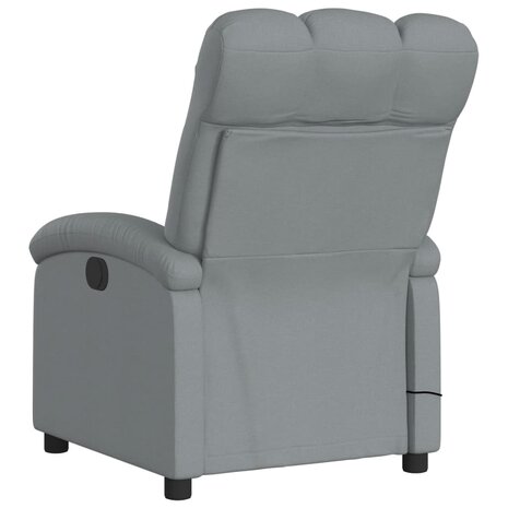 Massagestoel met lichtgrijze stof 6