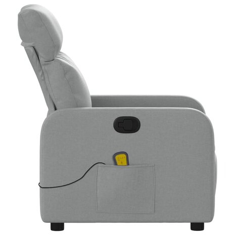 Massagestoel Lichtgrijze Stof 8