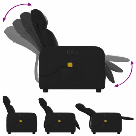 Massagestoel Kunstleer Zwart 5