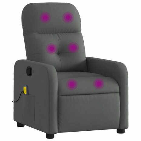 Massagestoel in donkergrijze stof 2