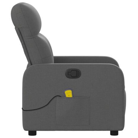 Massagestoel in donkergrijze stof 8