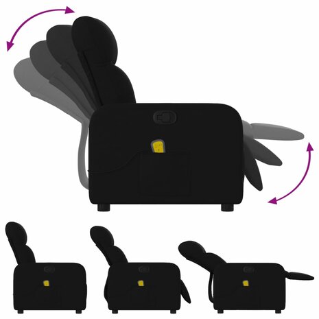 Massagestoel met zwarte stof 5