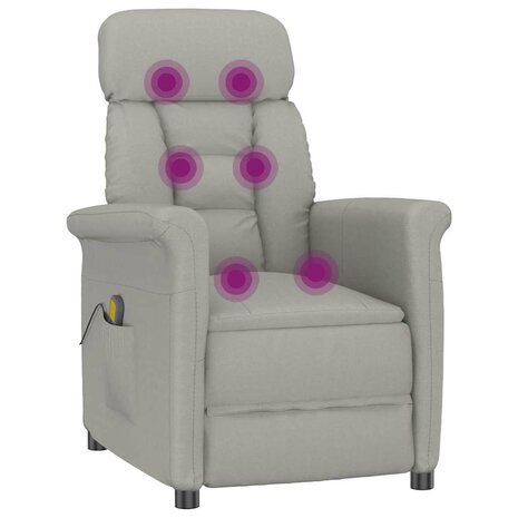 Massagestoel Lichtgrijs 70.5 x 96.5 x 95 cm Polyester 9