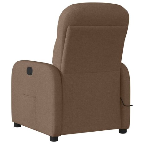 Massagestoel verstelbaar stof bruin 5