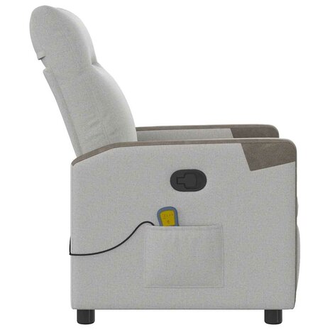 Massagestoel verstelbaar stof wolk grijs 4
