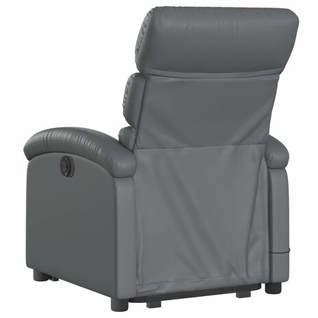 Sta-op-massagestoel elektrisch kunstleer grijs 5