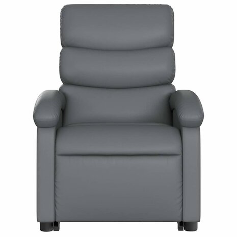 Sta-op-massagestoel elektrisch kunstleer grijs 9