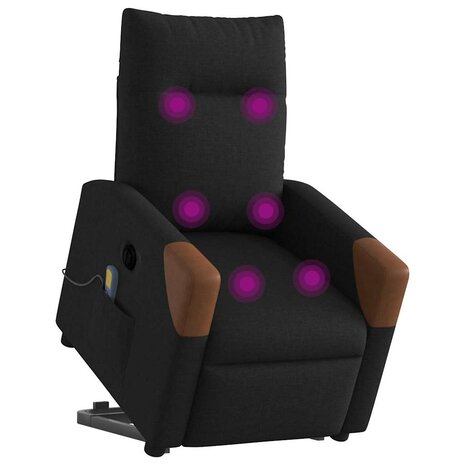 Sta-op-massagestoel elektrisch verstelbaar stof zwart 3