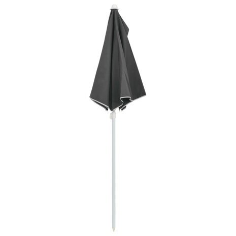 Parasol half met paal 180x90 cm antracietkleurig 6