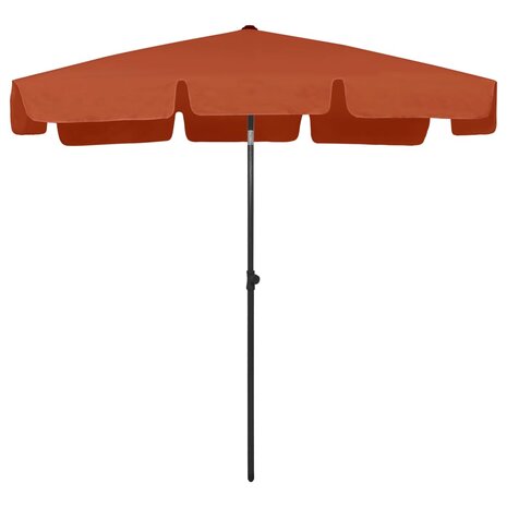 Strandparasol 200x125 cm terracottakleurig 2