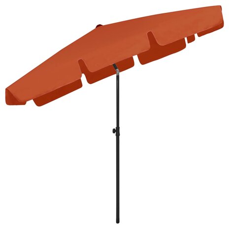 Strandparasol 200x125 cm terracottakleurig 4