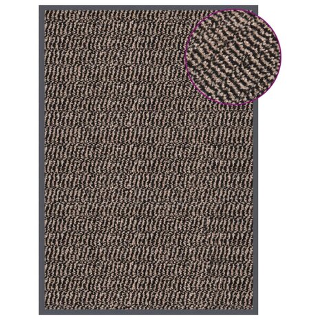 Deurmat getuft 40x60 cm donkerbruin 1