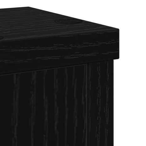 Plantenstandaard 2 pcs Zwart eiken 10 x 10 x 18 cm Bewerkt hout 8