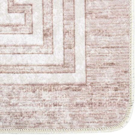 Vloerkleed wasbaar anti-slip 80x150 cm beige 5