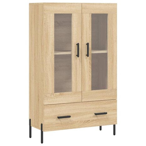 Hoge kast 69,5x31x115 cm bewerkt hout sonoma eikenkleurig 2