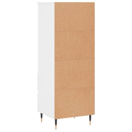 Hoge kast 40x36x110 cm bewerkt hout wit 8