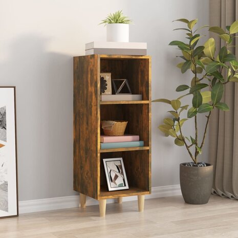 Dressoir 34,5x32,5x90 cm bewerkt hout gerookt eikenkleurig 1