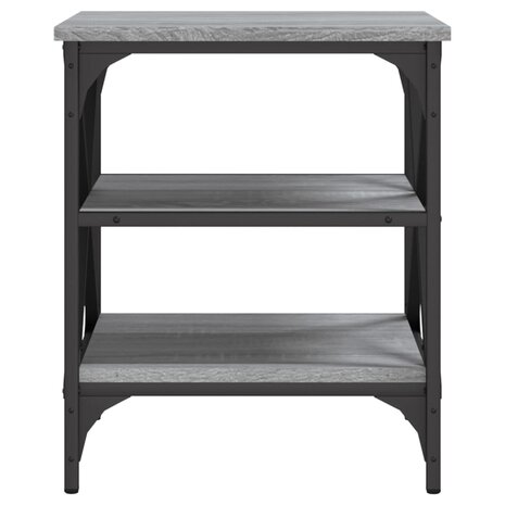 Bijzettafel 40x42x50 cm bewerkt hout grijs sonoma eikenkleurig 5