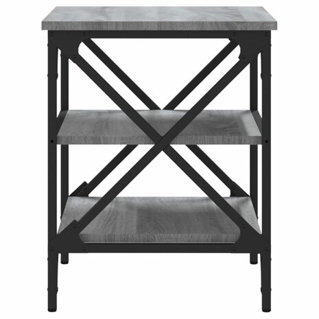 Bijzettafel 40x42x50 cm bewerkt hout grijs sonoma eikenkleurig 6