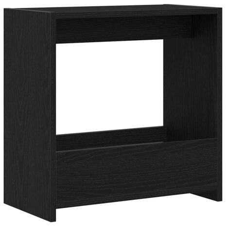 Bijzettafel Zwart eiken 50 x 26 x 50 cm Bewerkt hout 5