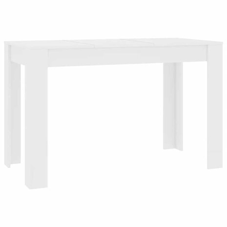 Eettafel 120x60x76 cm bewerkt hout wit 2