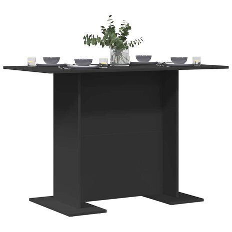 Eettafel Zwart 110 x 60 x 75 cm Bewerkt hout 3