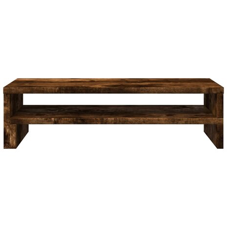 Monitorstandaard 54x22x15 cm bewerkt hout gerookt eikenkleurig 4