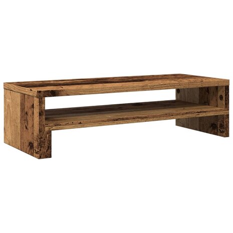 Monitorstandaard 54x22x15 cm bewerkt hout oud houtkleurig 2