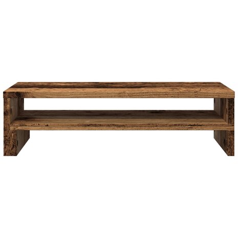 Monitorstandaard 54x22x15 cm bewerkt hout oud houtkleurig 4