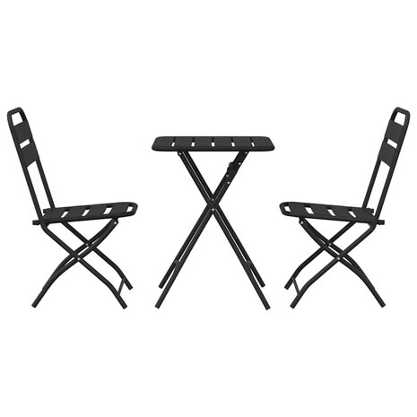 Bistroset 3 pcs Antraciet Staal 7
