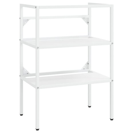 Wastafelframe met inbouwwastafel ijzer wit 3